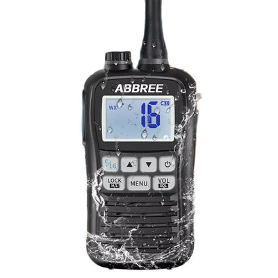 LinkMejor AR-25M Marine Radio Transceiver Walkie Talkie IP67 Waterproof VHF Handheld Float Vessel Talk NOAA Two Way Radio for Boat