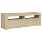 TV Cabinet with LED Lights Sonoma Oak 47.2"x13.8"x15.7"