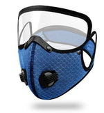 LinkMejor Cycling Protective Mask with Valves Protective Lens Removable Filter Warm Sports Mask Dust-proof Reusable