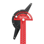 LinkMejor Aluminum Alloy 300mm Angle Positioning T Square Posi Lock Ruler Woodworking Edge Ruler Angle Measure Ruler Scriber Carpentry Tool