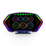 6-inch LCD Screen P3 Car Head Up Display 36 Function OBD+GPS Dual System HUD Slope Meter Accelerometer Breathing Ambient Light