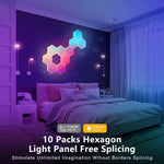 LinkMejor Smart RGBIC Hexagonal LED Light Panels Music Sync APP/Remote/Voice Control With Alexa Google