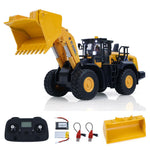LinkMejor YG475 RTR 1/50 2.4G RC Car Loader Alloy Bucket Simulated LED Light Sound Remote Controlled Engineering Vehicle Desktop Toys Model Collection Gift For Boys