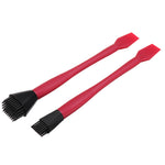 Wnew 4Pcs Silicone Glue Kit Wide/Narrow Brush with Flat Scraper and Glue Tray Woodworking Gluing Kit Set