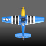 VolantexRC Mini Mustang P-51D V2 EPP 400mm Wingspan 2.4G 4CH 6-Axis Gyro One Key Aerobatics XPilot Stabilization System RC Airplane Trainer RTF Compatible DSM S-BUS Protocol for Beginner