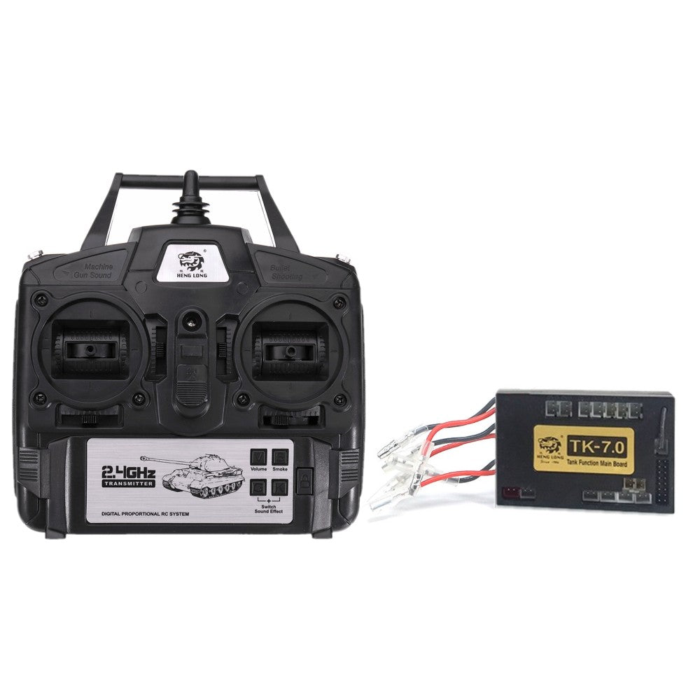 7.0S Function Mainboard +2.4G Transmitter Remote Control System Set for Heng Long 1/16 Rc Car Tank Model