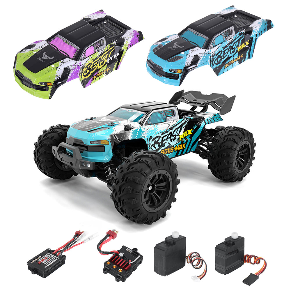 LinkMejor SG116 PRO/MAX 1/16 RC Car Parts Brushed/Brushless ESC Receiver Board Steering Servo Body Shell Vehicles Models Accessories