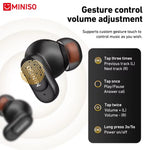 MINISOMS105 AI Translation Headset Wireless bluetooth 6.0 Earphone 10mm Speaker 3-Mic Call Noise Reduction 72H Playback IPX5 Waterproof Touch Control 135 Languages Translations In-ear Sports Headphones