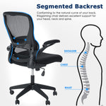 Hoffree Office Chair Ergonomic Desk Chair with Adjustable Height Lumbar Support High Back Mesh Computer Chair with Flip up Armrests