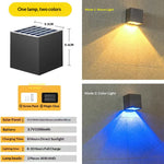 Elfeland SL-870 Wire-free High Bright Solar Wall Lights with Intelligent On/Off Control Waterproof Design Energy Saving Outdoors Wall Lamps for Garden Patio Fence Decoration
