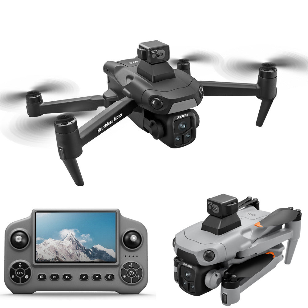 LinkMejor V918 MAX GPS 5G WiFi FPV with LCD Screen Controller 1080P HD Dual Camera Servo Gimbal 360° Obstacle Avoidance Brushless Foldable RC Drone Quadcopter RTF