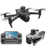LinkMejor V918 MAX GPS 5G WiFi FPV with LCD Screen Controller 1080P HD Dual Camera Servo Gimbal 360° Obstacle Avoidance Brushless Foldable RC Drone Quadcopter RTF