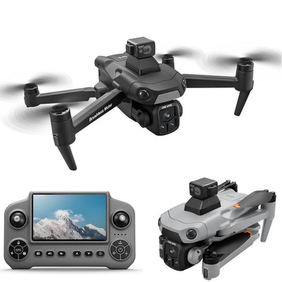 LinkMejor V918 MAX GPS 5G WiFi FPV with LCD Screen Controller 1080P HD Dual Camera Servo Gimbal 360° Obstacle Avoidance Brushless Foldable RC Drone Quadcopter RTF