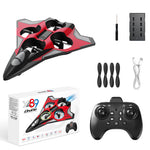 LinkMejor YL87 YL89 2.4G EPP Foam Glider Altitude Hold Headless Mode 360° Roll 4 Motors 4CH LED RC Drone Airplane Quadcopter Stunt Fighter RTF