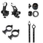 LinkMejor Microscope Accessories Set Microscope Stand Ring Adapter Monocular Lens Holder Compatible 25mm 32mm 50mm Metal Industrial Stereo Microscope Precision Focusing Adjustable Arm Display Mount