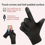 LinkMejor Men's USB Heated Gloves Winter Touchscreen Warm Gloves with Enhanced Grip Women Men Bicycle Outdoor Driving Motorcycle Waterproof Thermal Non-Slip Gloves