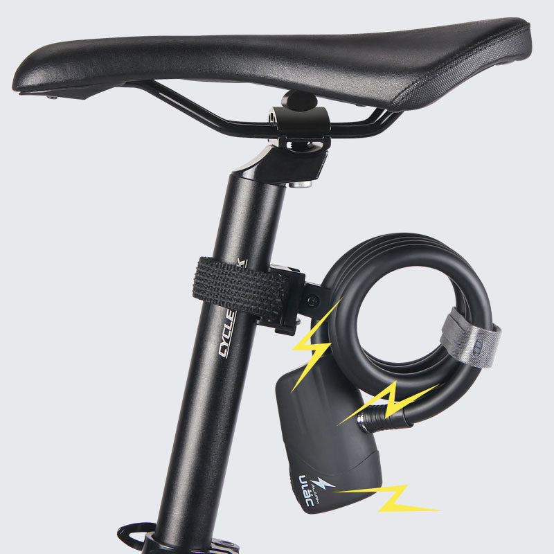 LinkMejor 110dB Loud Bike Lock 6 Months Battery life Steel Cable Anti-Theft Bike Lock for Road Bike