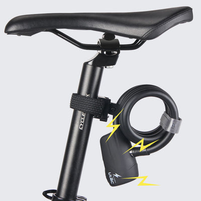 LinkMejor 110dB Loud Bike Lock 6 Months Battery life Steel Cable Anti-Theft Bike Lock for Road Bike