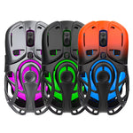 LinkMejor X10 Tri-Mode Wireless Gaming Mouse Hollow Design 10000DPI RGB Lighting 400mAh Battery 10000Hz Polling Rate 71g Lightweight 2.4G/Bluetooth/Wired Esports Gamer Mice