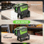 Huepar PL211G Laser Level Green Beam 2 Dots 2 Lines Self-Leveling Outdoor Pulse Mode Magnetic Mount Long Working Distance 98-164ft