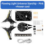 Flowing Halos Universe Starship Kit 5V DC Blue Pink Green Red LED Soldering Decoration Light Kit