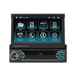 7 Inch Single Din Retractable Touchscreen Car Stereo Bluetooth 5.1 MP5 Player Mirror Link USB FM Radio Universal Multimedia Player