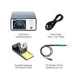 LinkMejor T200 Smart Soldering Station 160W PID Temperature Control Welding Rework Station For C245 C210 T12 Tips