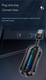 LinkMejor 2 In 1 Wireless Carplay Auto Adapter Carplay Box Auto Car Machine Interconnection Carplay Wired To Wireless Box Plug and Play Dongle for  iPhone Android