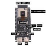 ESP32-S3-CAM WROOM N16R8 AI IoT Development Board Wi-Fi bluetooth OV2640 Camera GPIO for AI Vision IDE