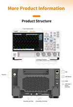 LinkMejor ADS802A/ADS812A/ADS822A Digital Oscilloscope 2 Channels 1.25GSa/s 12-bit 7-inch Display USB HDM  LAN Connectivity