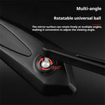 LinkMejor 1 Pair Bicycle Rearview Mirror 360° Rotation Anti-glare HD Wide Range Bike Handlebar Reflector Mirror for MTB Motorcycle E-bike
