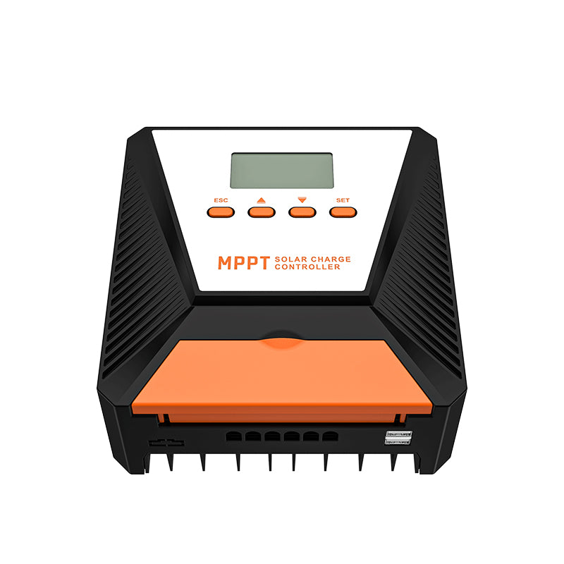 60A MPPT Solar Charge Controller 12V/ 24V Solar Panel Charge Controller Intelligent Regulator for FLD/LiFePO4/SLD/GEL/AGM with Dual USB Port Auto Parameter LCD Display and Timer Setting ON/Off Hours