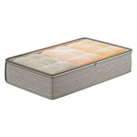 4PCS Large Capacity Under Bed Storage Bags Containers Space Saving Clothes Blanket Organizer Foldable Underbed Storages Bins