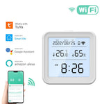 Smart WiFi Hygrometer Thermometer Sensor Indoor Temperature Humidity Monitor Works with Alexa Google Home High Accuracy Remote Control App Sync Time Display