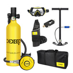 [US Direct] DIDEEP 1L Scuba Diving Gear Cylinder Oxygen Tank Professional Buceo Diving Equipment Scuba Kit Snorkeling Set with Water Pump Diving Glasses Storage Bag