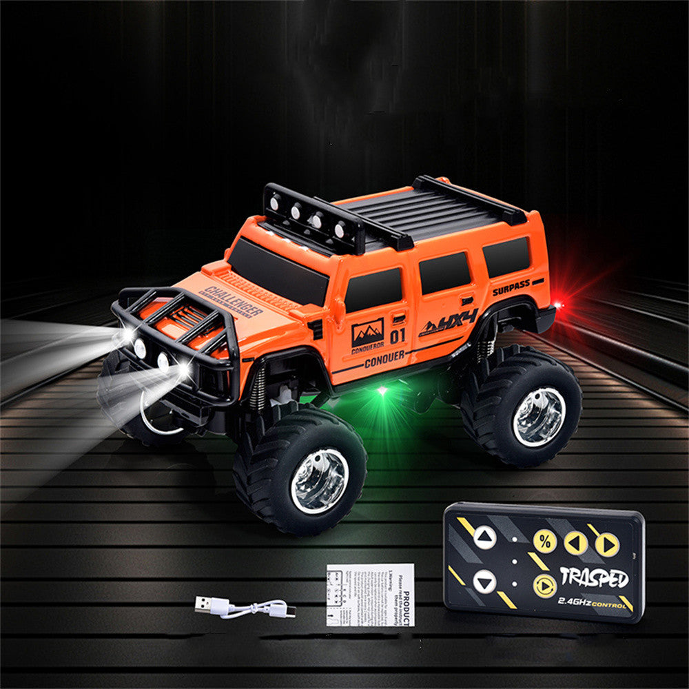 LinkMejor HG4-221/222 RTR 1/64 2.4G Mini RC Car Alloy Shell Hummer Off-Road Climbing Truck Support App Remote Controlled LED Light Simulated Vehicle Three Speed Cruise Control Desktop Toys Model Collection Gift For Boys