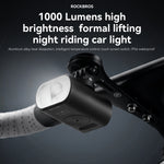 LinkMejor Overhang Cycling Headlight with Remote Control,  1000LM Brightness, Type-C Charging, Smart Touchscreen Switch, Safety for Night Cycling