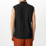 LinkMejor Mens Textured V-Neck Sleeveless Tank Micro Sheer Comfortable Breathable Vest