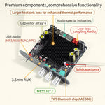 Sinilink XY-T4001P 400W Bluetooth Amplifier Board TPA3223 Chips High-Power HIFI 3 Input Modes Bluetooth AUX USB Audio TWS Wireless Speaker with APP Smart Control