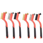 6pcs Wire Brush Set with Nylon Brass Steel Bristles for Metal Cleaning and Polishing Ideal for Industrial and Home Applications