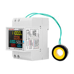 LinkMejor SDM009 AC40-300V Rail Single-phase Digital Voltage Current Frequency Power Factor Electric Multi-function Measuring Instrument