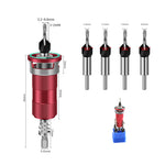 Multifunctional Countersink Drill Bits Adjustable Depth Aluminum Limit Ring High Precision Carbon Steel Bits Woodworking Tools 4 Sizes Drill Bits