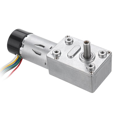 Machifit JGY-370 DC 12V Motor Reduction Gear Turbine Worm Self-locking Encoder Signal Feedback Motor