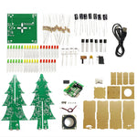 Straight/Curve-leaf Christmas Tree Tri-color/Colorful Version Support bluetooth DIY Electronic Kits