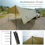 Xmund Large Capacity Outdoor Car Rear Tent Camping Picnic Car Rear Tent with Canopy Car Rear Extension Tent Sunshine-Proof Rain-Proof Car Rear Tent