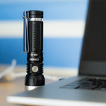 LinkMejor H1R-P9 14500 Battery Compact EDC Flashlight with 1300 Lumens High Power Output, USB-C Rechargeable Mini Size LED Torch Powerful Outdoor Light