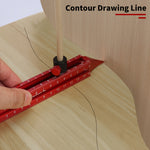Aluminum Alloy Scribing Tool Precision Contour Gauge 7.1 Inch Adjustable Measurement for Woodworking Edge Alignment Seamless Shape Replication