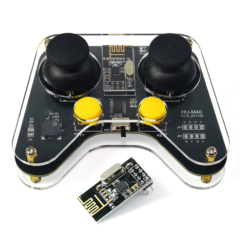 HU-M40 24GHz Wireless Remote Controller Dual Joystick 250kbps NRF24L01P Communication Module Low Power Consumption Open Protocol