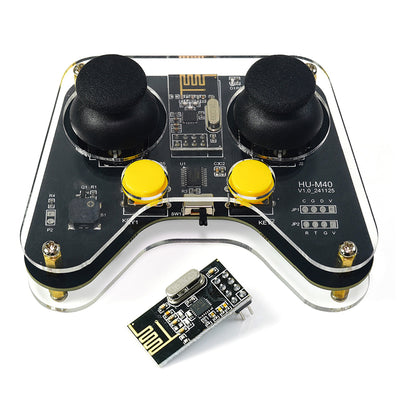 HU-M40 24GHz Wireless Remote Controller Dual Joystick 250kbps NRF24L01P Communication Module Low Power Consumption Open Protocol