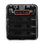 Transparent Power Bank Case 3x18650 Battery Box with Cable DIY Charging Treasure No Need Soldering with Digital Display
